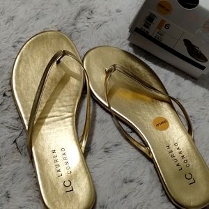 Lauren Conrad gold sandals
